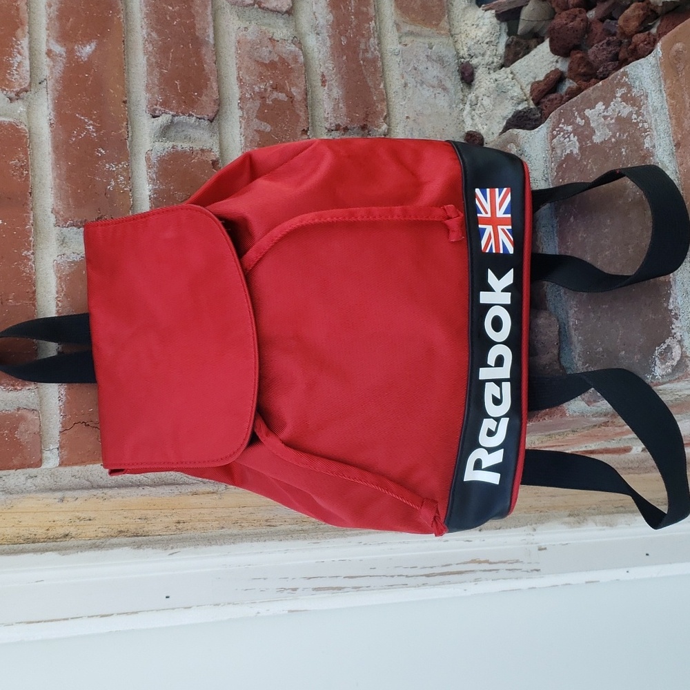 Vintage Reebok Unisex Nylon Backpack Lightweight Red Black 90S Outdoor Classic